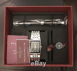 Accurist Mens Avec Diamants Dial Bracelet Watch & Pen Set Mb1121 Nouveau Avec Boîte-cadeau