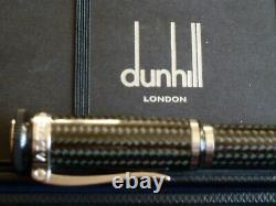 Alfred Dunhill Sentryman Fountain Pen Fibre De Carbone Dans La Boîte De Présentation