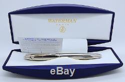 Argent Waterman Edson Sterling Limited Edition Fountain Pen X Pt Fine Neuf Dans La Boîte