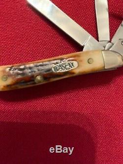 Belle Case XX Rouge Stag 5 Lame 5520 Couteau D'arachide 1998, New Rare. Pas De Boîte Ou Pap