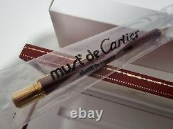 Cartier Must De Bourgogne Stylo De Ballpoint Rouge. Nouveau Dans La Boîte. Papiers Estampillés. Millésime