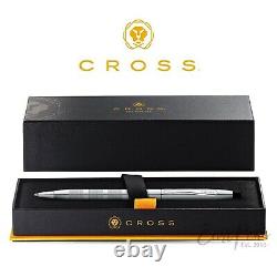 Cross Classic Century Satin Chrome Ballpoint Pen Black Refill + Boîte Cadeau