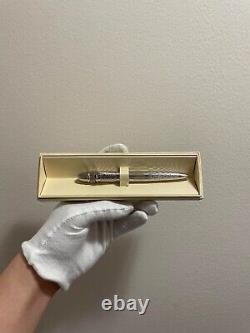Édition authentique neuve stylo bille Rolex en argent à mécanisme tournant (boîte endommagée)