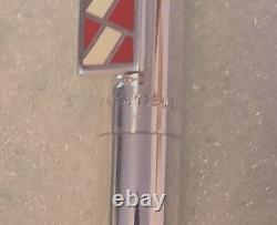 Étui à stylo en argent sterling émaillé d'un drapeau américain Tiffany & Co avec recharge d'encre neuve