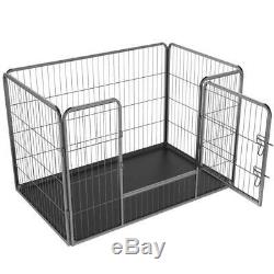 Heavy Duty 4pc Puppy Jouer Pen Dog Crate Box Whelping Lapin Enceinte Chien Cage