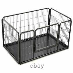 Heavy Duty Dog Puppy Cage Pet Playpen Whelping Box Metal Run Enclosure Floor