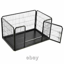 Heavy Duty Dog Puppy Cage Pet Playpen Whelping Box Metal Run Enclosure Floor