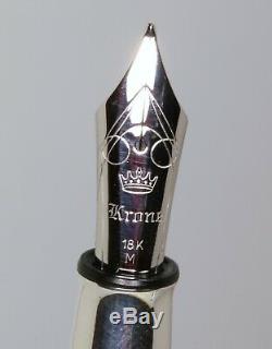 Krone Sterling Silver Fountain Pen M Nib Allemande Avec La Boîte
