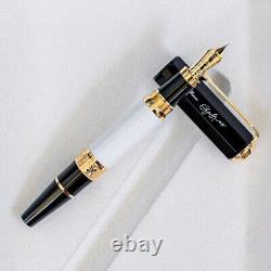 Luxury Writers Edition Shakespeare Series White&gold Fontaine Stylo 0,7mm M Nib