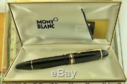 Montblanc Chef-d'œuvre 149 Fountain Pen 1972-1975 14c Moyen Nib Fills Boxed Ex ++