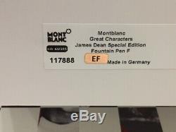 Montblanc Grande Char. James Dean Special Edition Fountain Pen (ef) Neuf Dans La Boîte