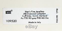Montblanc Hartford Boutons De Manchette 18k Solide Red Diamonds Or Nouvelle Boîte Allemagne 109520