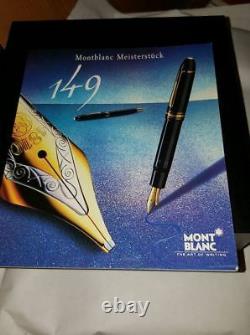 Montblanc Meisterstuck No. 149 Silver Old Funtain Pen New In Box Medium + Ink