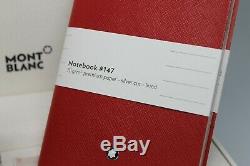 Montblanc Rare Set Red Ink 50ml & # 147 Notebook Neuf Dans La Boîte