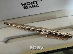 Montblanc Solitaire Vermeil Pinstripe Gold Rollerball Pen Nouveau Dans La Boîte 164vp
