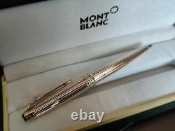Montblanc Solitaire Vermeil Pinstripe Gold Rollerball Pen Nouveau Dans La Boîte 164vp