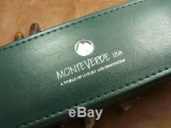 Monteverde Invincia Deluxe Fibre De Carbone Noir Stylo-plume Neuf Dans La Boîte Mv41295