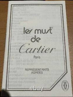 Must De Cartier France Ballpoint Plaqué Or Avec Boîte Et Papiers