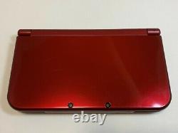 Nintendo New 3ds LL XL Console Metallic Red Withbox Stylus Pen Charger Ntsc-j