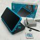 Nintendo Nouveau 2ds Ll Xl Black X Turquoise Console Avec Chargeur Sd Carte Stylo Box 84