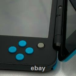 Nintendo Nouveau 2ds LL XL Black X Turquoise Console Avec Chargeur Sd Carte Stylo Box 84