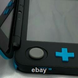 Nintendo Nouveau 2ds LL XL Black X Turquoise Console Avec Chargeur Sd Carte Stylo Box 84