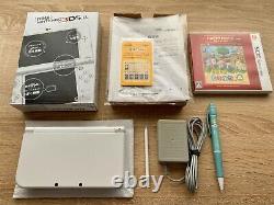 Nouveau Nintendo 3ds LL Console Pearl White Boxed Avec 3ds Game & Stylus Pen Japon