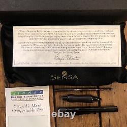 Nouveau dans la boîte, stylo Sensa Pen Original en noir métallisé, fabriqué aux États-Unis, avec boîte rigide et coussin.