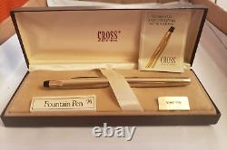Nouveau modèle de stylo-plume New Cross Fountain Pen 2805 14K 585 NIB neuf dans sa boîte avec recharges et documents