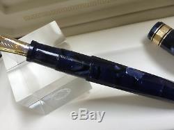 Omas Bleu Royal Paragon Supplémentaire 2002 Stylo Plume Celluloïd 18k + Boîtes Nib