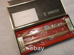 Parker 75 Classic Imperial 22k Stylo À Bille En Or &. Crayon Neuf 9mm En Boîte USA