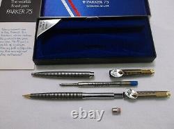 Parker 75 Sterling Silver Ballpoint Pen & 0.9mm Pencil Set / New In Box / USA