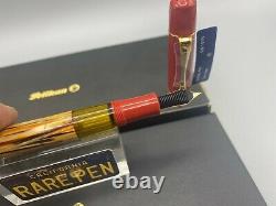 Pelikan Gs M101n Fountain Pen Écaille De Tortue Rouge 14k Fine Nib Nouveau Boxed