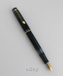 Pelikan M400 Noir Stylo-plume Nouveau Dans La Case 14 Kt Or X Fine Pt In Box Mint