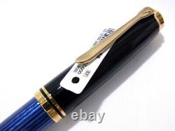 Pelikan Souveran M800 Fountain Pen Noir / Blue Ef Nouveau Dans La Boîte