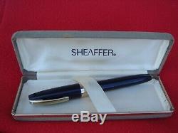 Pfm Sheaffer 3 Snorkel Made In Australia & S Box Jetblackbody Or F Nib