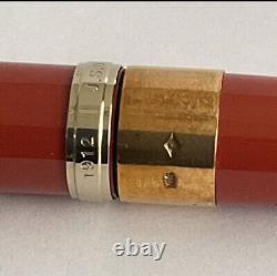 (RARE) Stylo à plume OHASHIDO Urushi Noir × Rouge Plume en or 14K sans boîte, Excellent.