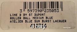 S. T. Dupont Ligne D Atelier Blue Rollerball Pen, 412714, Nouveau En Boîte
