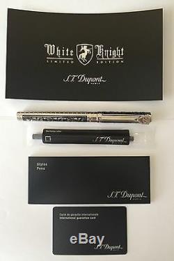 S. T. Dupont White Knight Rollerball Pen, Premium Edition # 142030, Neuf Dans La Boîte