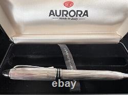 Stylo à bille Aurora Ipsilon en argent massif 925 neuf avec boîte