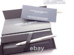 Stylo bille PORSCHE DESIGN Tec Flex Silver en acier inoxydable NEUFAvec boîte, manuel/garantie c