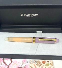 Stylo-plume PLATINUM #3776 Century NBC Nonble Chai Tea, plume en or 14 carats, rare, neuf dans sa boîte