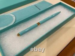 Tiffany & Co. Purse Pen 10494397 Tiffany Bleu & Laiton Avec Pochette, Boîte Et Sac Nouveau