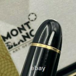 Vintage Montblanc 149 Stylo Plume 14k Fine Nib Boxed Brass Threads + Boîtier + Boîte