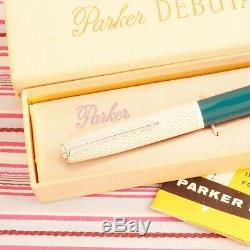 Vintage Parker 41 Coffret-fish Échelle De L'or Web Fountain Pen Crayon New Old Stock
