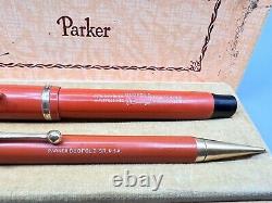 Vintage Parker Duofold Senior Big Red Fontaine Stylo Stylo Set 14k Fin Nib Boxed