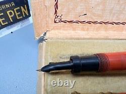 Vintage Parker Duofold Senior Big Red Fontaine Stylo Stylo Set 14k Fin Nib Boxed