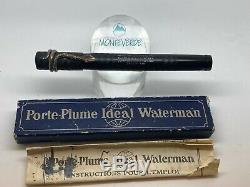 Vintage Waterman 46 Bchr Sécurité Fountain Pen 925 Serpent Pince # 6 Flex Nib Boxed
