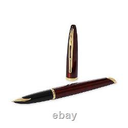 Waterman Carene Amber Shimmer Fountain Pen 18k Fine Nib Newithbox/garantie