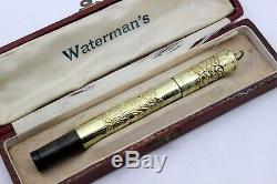 Waterman Ideal 42 Continental-18k Gold Overlay-fountain Pen-14k Nib-20's-box